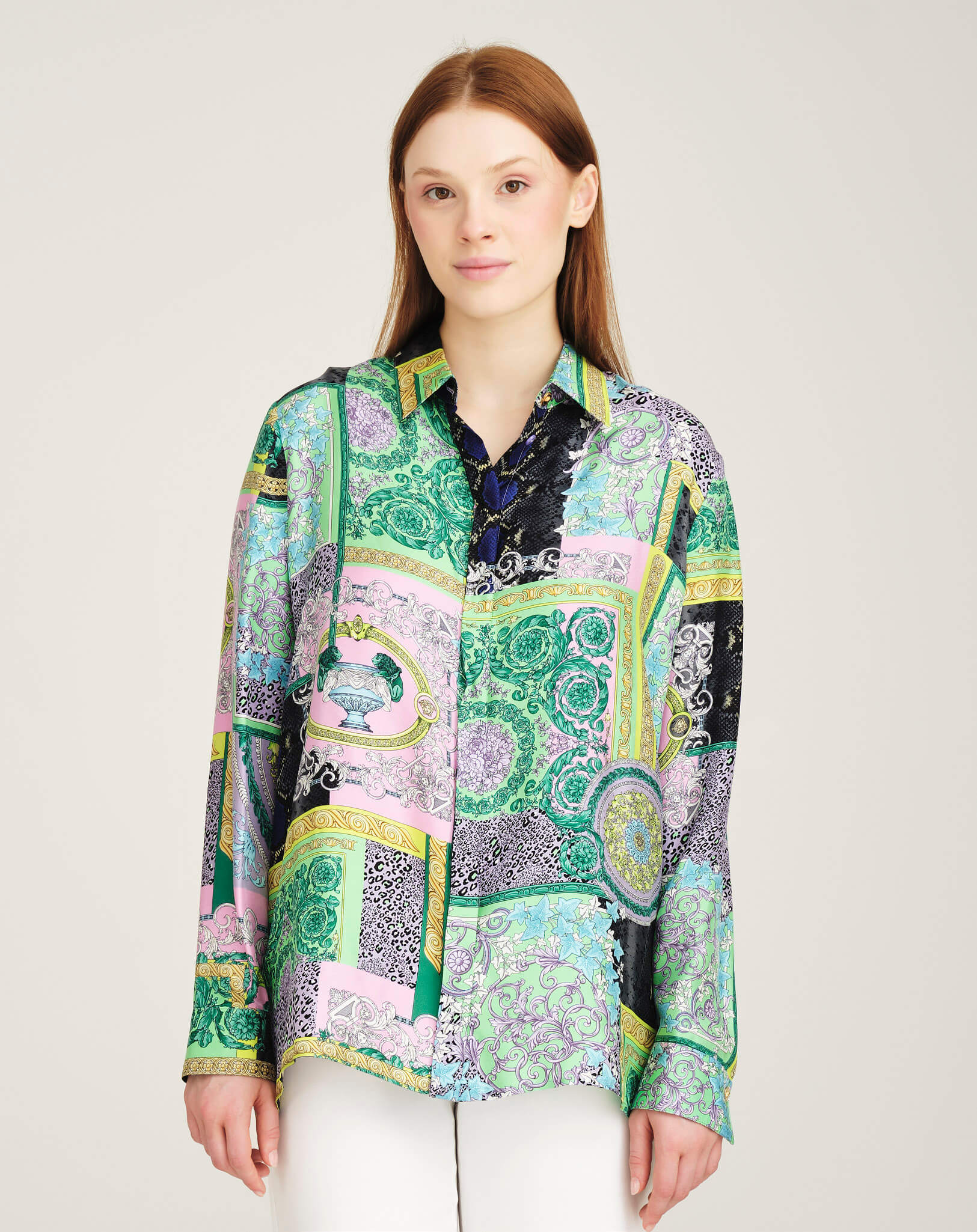 Versace - Baracco Masaic Print Silk Shirt IT42